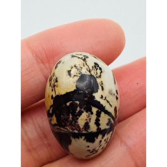 Egg shaped nature jasper bead - Picture 4 of 7